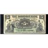 Image 1 : The Dominion Bank 1905 $5 594781 CH:220-16-08  F-VF but looks better.  Scarce issue note.