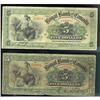 Image 1 : Lot of two notes. The Royal Bank of Canada  1909  $5     CH-630-10-14-02/06.  "Green and Black"  5. 