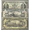 Image 1 : Lot of 3 notes.  The 1913 issues of The Royal Bank of Canada notes.  Includes the $5 , the scarce "B