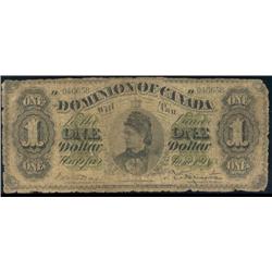 DC-8d  1878 $1 "Scalloped borders" payable at Halifax No.046658.  A G-VG example.