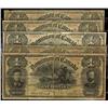Image 1 : Lot of 5 DC-13a 1898 $1 notes.  Grades vary from Good to VG.