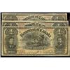 Image 1 : Complete set of 1898 $1 notes. Includes DC-13a,13b and 13c.  Grades vary from VG to Fine.