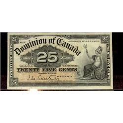 DC-15a  1900 25 cents "Courtney"  Crisp EF-AU.