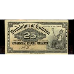 DC-15b  1900 25 cents "Boville"  AU. A bright note.