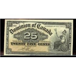 DC-15b  1900 25 cents "Boville"  AU. A bright note.