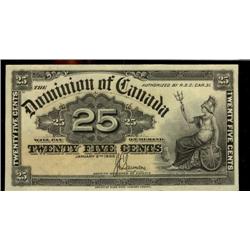 DC-15c  1900 25 cents "Saunders" .  Original AU-UNC example.