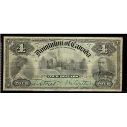 DC-16  1900 $4 Series A 089494. A solid Fine to F+ example.  Perfectly centered.  A solid and proble