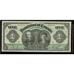 DC-18b  1911 $1 Boville Series E "Green lines" 661658.  Clean and attractive VF-EF example.  Scarce 