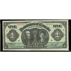 DC-18b  1911 $1 "Green lines" Series "E".  A nice and original EF-AU example.  Scarce in this grade.