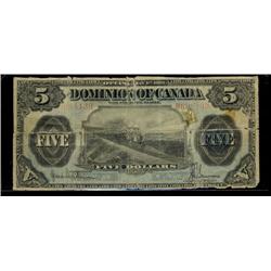 DC-21e  1912 $5 Hyndman-Saunders/Seal over Five B688139 in Good condition.  Rare and difficult to fi