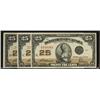 Image 1 : Lot of 3 notes, DC-24c 25 cents "McCavours" 3 different check letters; C,D,E.  All AU to UNC