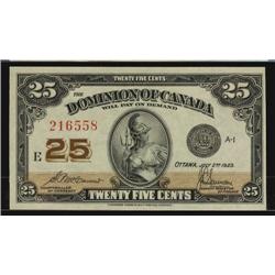 DC-24c 25 cents "McCavours" 216558 Letter "E".  Choice uncirculated.