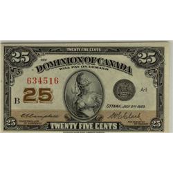 DC-24d  25 cents "Campbell" 634516 Letter "B". Gem Uncirculated..