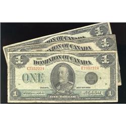 Lot of 3 different 1923 $1 notes.  Includes DC-25f, 25n and 25o. Grades are VG or better.
