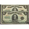 Image 1 : Consecutive pair of 1923 $1 notes. DC-25n D6173814-3815.  Both AU-UNC.