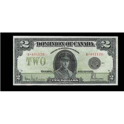 DC-26a  1923 $1 Hyndman-Saunders "Black seal" No.A-491170.  Choice uncirculated. CCCS UNC-63.   A ve