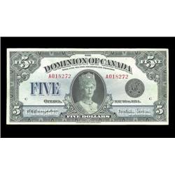 DC-27  1924 $5  "The Queen Mary note"  A018272.  CCCS EF-40.   A lovely and bright EF example.  Very