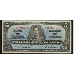 BC-23a  1937 $5 Osborne A/C4902533 EF, a bright note!