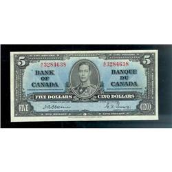 BC-23a  1937  $5  Osborne  A/C3284638  EF+,  well centered, clean and very bright!  An attractive no