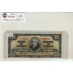 1937 $100 BC-27c.  Nice Unc example wtih bright colours and even margins. #BJ4842426