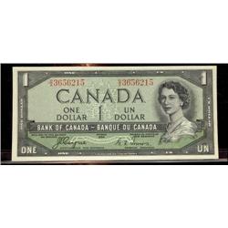 BC-29a  1954 $1 B/A3656215 Devil's face CCCS UNC-65.  Gem uncirculated.