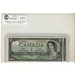 1954 $1  DF.  BC-29b. Nice pair of UNC notes, both bright and well centered. #RA2355097 /KA1805249.