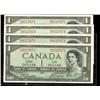Image 1 : Consecutive run of 4  BC-29b  1954 $1 Beattie-Coyne M/A9517672 to 7675.  All Gem uncirculated.