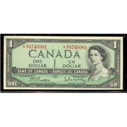 BC-37b  1954 $1 *N/Y0740981  A nice and clean EF-AU.  Looks much better.  Rare replacement!