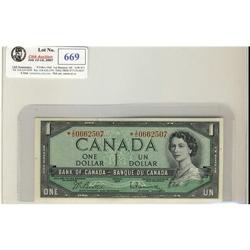 1954 $1 BC-37bA.  A sharp example and better replacement note *IO0662507.  This note is original wit
