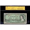 Image 1 : BC-37bA-i  1954 $1 *A/M0007121  "CCGS UNC63.  A rare replacement note.