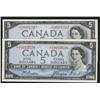 Image 1 : Both 1954 $5 "Replacement" Beattie-Coyne notes.  Includes BC-39aA and 39aAi.  Grades vary from AU-UN