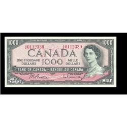 BC-44b  1954 $1000 Beattie-Rasminski A/K011239.  A nice choice uncirculated.