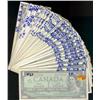 Image 1 : Large lot of 81 "Centennial banknotes". Includes BC-45b 1967 $1 Prefix G/P.  Grdes vary from VF to E