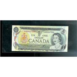 BC-46aA  1973  $1  *AB4327500 in EF+.   A very rare replacement note!  Less than 15 notes are known.