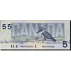Image 1 : Consecutive pair of BC-56eA  1986 $5 notes.  Knight-Dodge HNA9924450-4451.  Both notes are Gem uncir