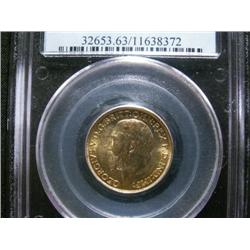 1914c Sovereign Gold PCGS MS63, nice yellow lustre.