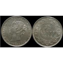 Nfld 1876H 50¢ ICCS MS62PQ+.  Very light tone over full underlying lustre.  A very nice looking exam