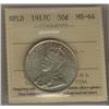 Image 1 : Nfld 1917c 50¢ ICCS MS64PQ+.  Brilliant and lustrous,hint of toning.  A very flashy coin. Scarce!