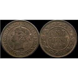 1858 1¢ ICCS MS63 Red, Excellent strike and lots of lustre. Scarce!