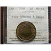 Image 1 : 1859 1¢ ICCS MS62RB Wide 9/8.  A great key coin with great strike and full lustre.