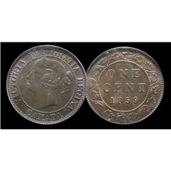 1859/8 1¢ PCGS MS65 Brown. Another flashy coin! Excellent strike and clean fields.  Great surfaces. 