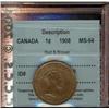 Image 1 : 1908 1¢ CCCS MS64 red/brown. A nice example with clean surfaces.  20% lustre.