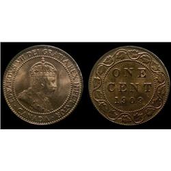 1909 1¢ ICCS MS65PQ+ Full Red,Wow! Wow! An amazing Edwardian Large cent.   Excellent strike with cle