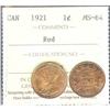 Image 1 : 1921 1¢ ICCS MS64 Red, Very nice and scarce coin. Excellent strike and lots of lustre.