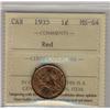 Image 1 : 1931 1¢ ICCS MS63 Red, 75% red lustre remaining.  A scarce coin in minstate condition.