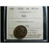 Image 1 : 1932  1¢ ICCS MS64 Red.  80% red lustre.