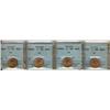 Image 1 : Lot of 4 small cent pieces,  all CCCS certified, includes 1937 MS64, 1939 MS64 and MS65, 1940 MS64. 
