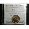 Image 1 : 1938 1¢ ICCS MS65 Red. A very flashy coin! Excellent strike and clean fields.