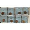 Image 1 : Lot of 8 coins, all CCCS certified coins, includes 1940 MS64RD, 1942 AU50, 1942 MS60RB, 1942 MS63RD,