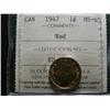 Image 1 : 1947 1¢ ICCS MS65 Red PQ. A very flashy coin! Excellent strike and clean fields.